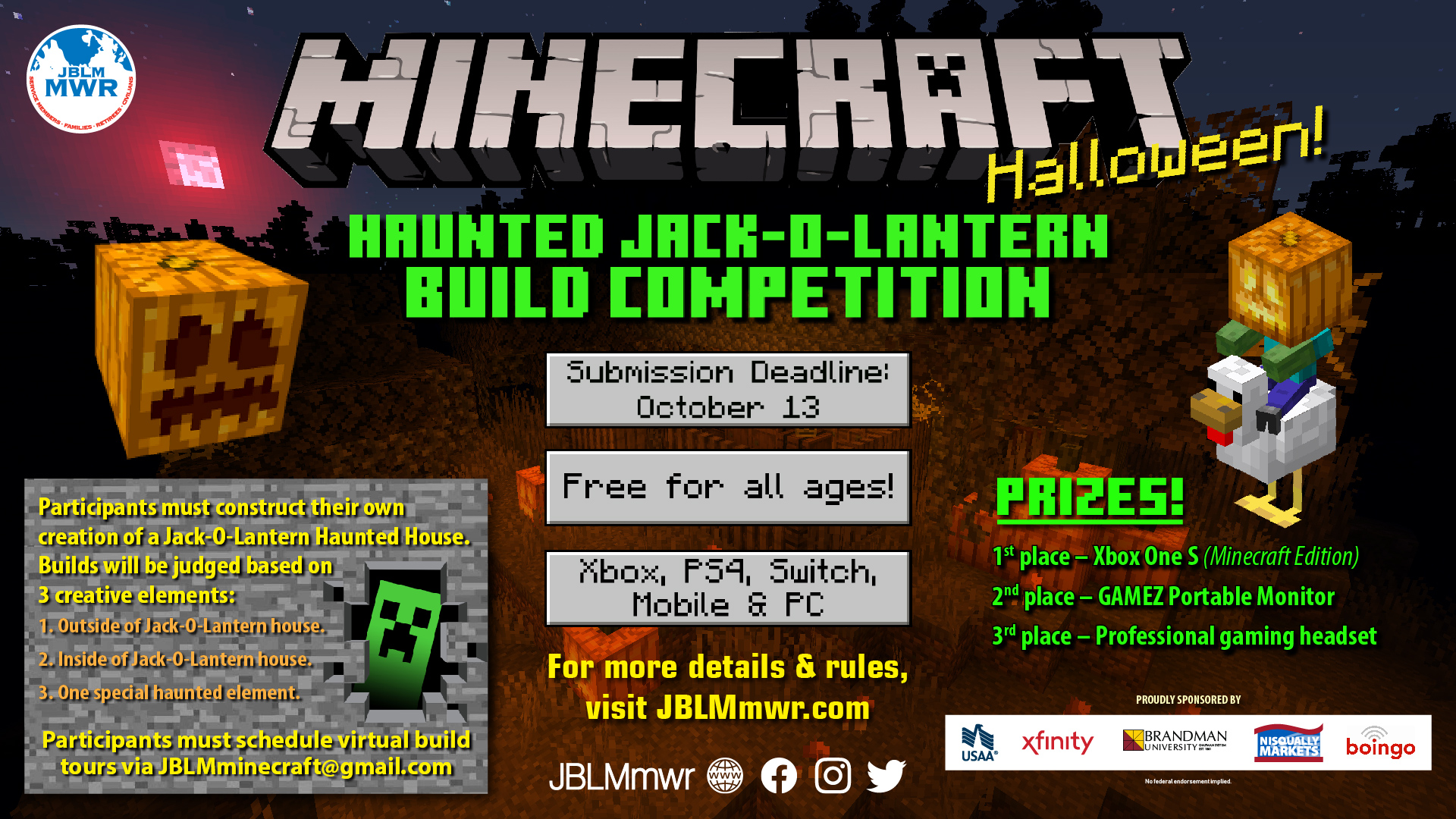 View Event :: Minecraft Halloween Build Competition :: Joint Base  Lewis-McChord :: US Army MWR