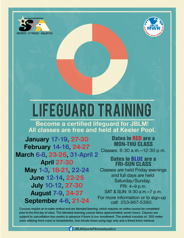 US Army MWR View Event Lifeguard Training