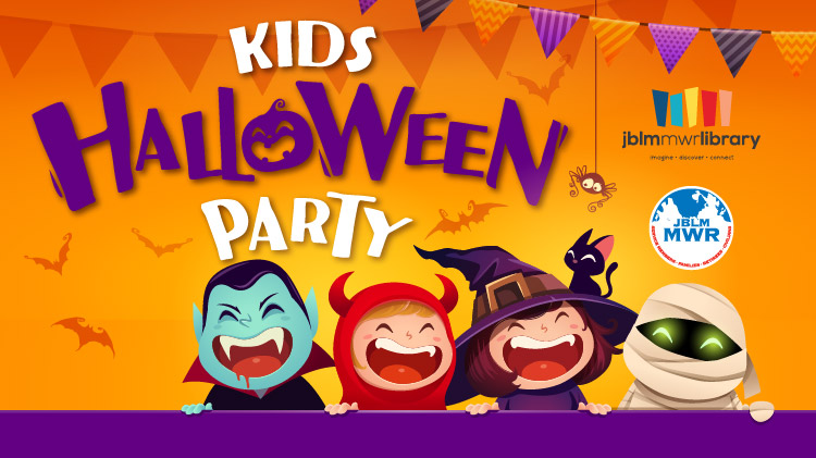 kids halloween party poster