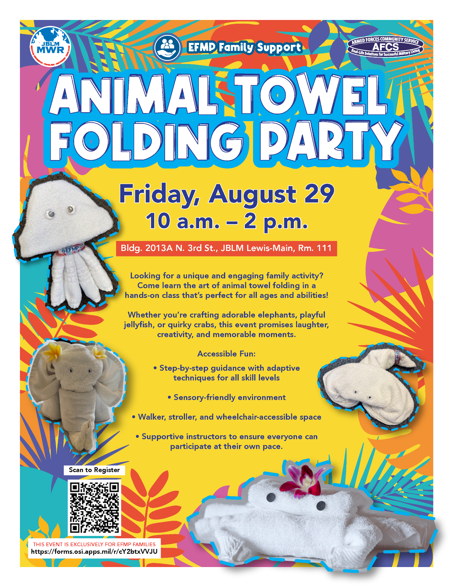 EFMP FS Animal Towel Folding Party.png